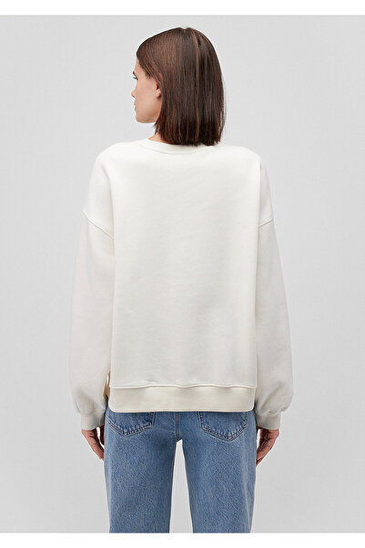 Mavi Logo Baskılı Ekru Sweatshirt 1s10177-80194