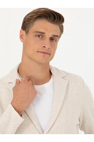 Cacharel Taş Slim Fit Pamuk Karışımlı Düğmeli Triko Hırka 50277902-VR049