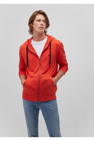Mavi Red Logo Zippered Sweatshirt - 065582 -70446