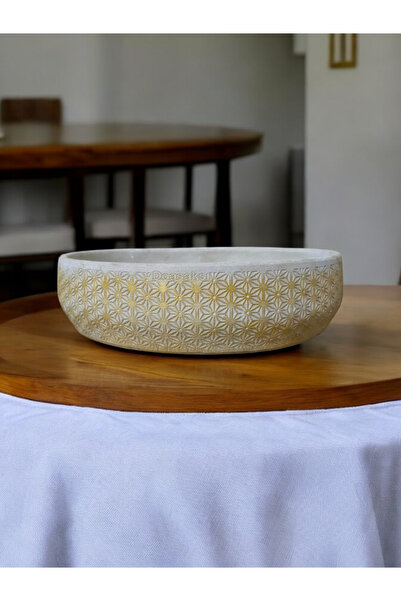 Yades Beton Aranjman Orkide ve Bonsai Saksısı 25*8 cm