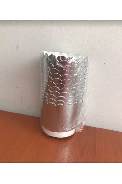 AKTEZ-EL 12 Pieces Silver Muffin Cupcake Cake Mold