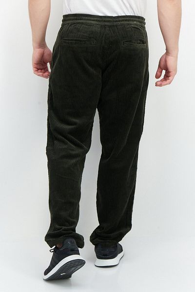 Esprit Men Relaxed Fit Textured Corduroy Pants, Dark Green