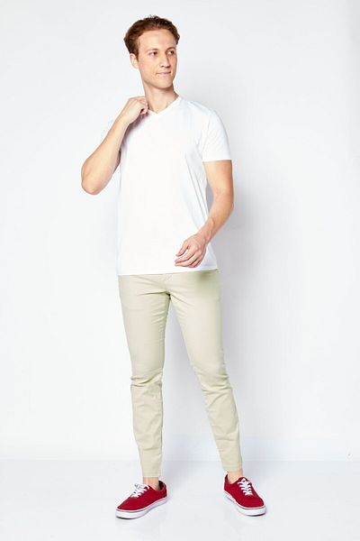 Selected Homme Men Slim Fit Solid Chino Pants, Sage Green