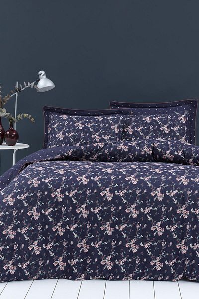 Altınbaşak Ginata Single Duvet Cover Set - Ranforce with Piping