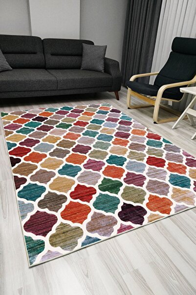kilim home Decorative Non-Slip Base Carpet with Moroccan Door Model in Mars 1...
