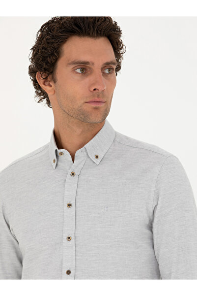 Cacharel Taş Slim Fit Uzun Kollu Gömlek 50279988-VR049