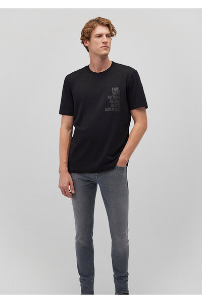 Mavi تي شيرت بولو أسود بقصة عادية / قصة عادية 88043900