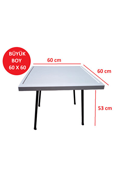 GÖKBAŞLAR 60×60 Cm Beyaz Katlanır Masa – Balkon, Bahçe, Kamp & Piknik Masası ...