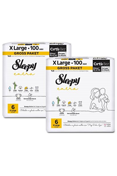Sleepy Extra Günlük Aktivite Gross Paket Bebek Bezi 6 Numara Xlarge 200 Adet