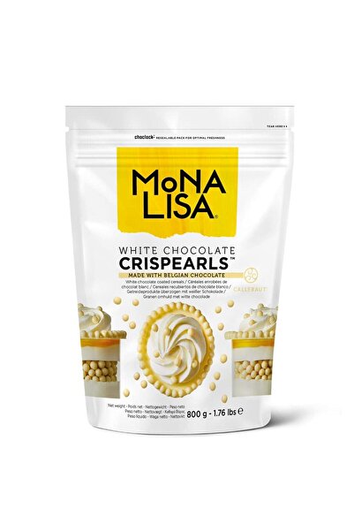 Callebaut Mona Lisa Crispearls Beyaz (İçi Bisküvili İnci Tanesi) 800 GR Çikolata