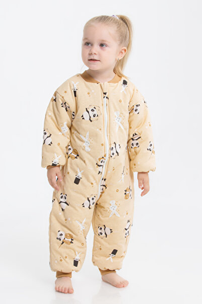 Cantoy Kız Erkek Çocuk Kalın Elyaf Dolgulu 2.5 Tog Desenli Uyku Tulumu