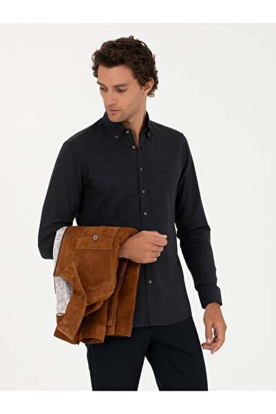 Cacharel Siyah Slim Fit Uzun Kollu Gömlek 50279988-VR046