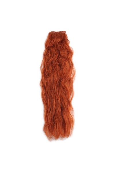 Rise & Shine Fiber Synthetic Fluffy Wavy 8 Pieces Snap / Copper