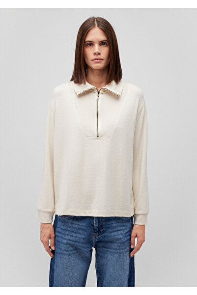 Mavi Ecru T-Shirt with Half Zipper 1612796 -70005