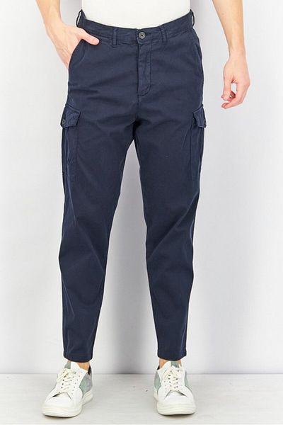 Selected Homme Men Regular Fit Plain Chino Pants, Navy