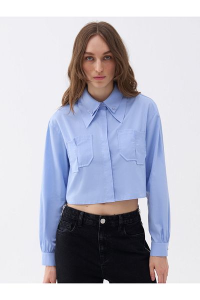 Nocturne Button Detailed Shirt on the Collar