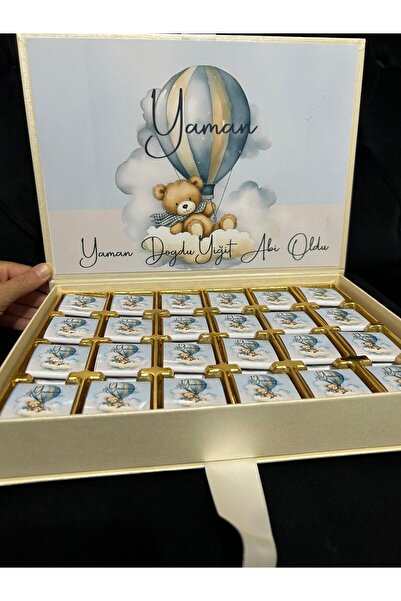 PLASTANKA LÜKS KUTULU BEBEK ÇİKOLATASI BEBEK HEDİYESİ DOĞUM ÇİKOLATASI EN GÜZ...