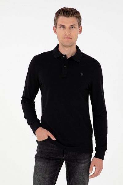 U.S. Polo Assn. Мъжки черен базов суитшърт 50289051-vr046