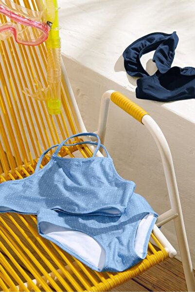 Tchibo Kids Girl 2 Pieces Bikini Set, Blue