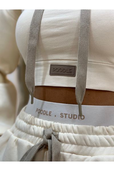 POODLE Γυναικείο φούτερ με κουκούλα και Crop Tank Top