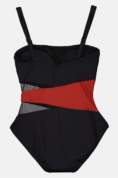 Contours by Coco Reef Women Two Tone One Piece Swimsuit, Black