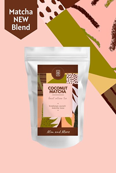 Mim and More Coconut Matcha - Hindistan Cevizi Aromalı Matcha, 100 gr