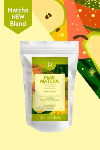Mim and More Pear Matcha - Armut Aromalı Matcha, 50 gr