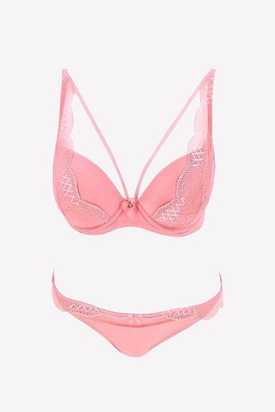 Pierre Cardin Γυναικείο Σετ σουτιέν με δαντέλα 4720 Rome Soft Push Up (ΜΕ ΕΠΙΛΟΓΗ C CUP)