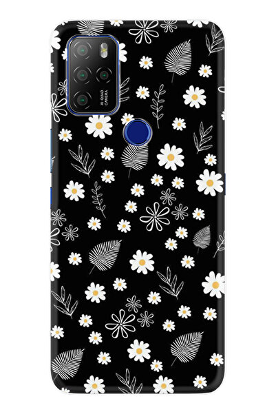 omix X300 Kılıf Boutique Baskılı Resimli Papatyalar ve Yaprak Pcode -078