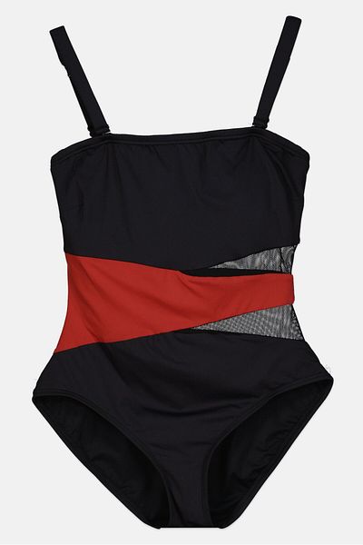 Contours by Coco Reef Women Two Tone One Piece Swimsuit, Black