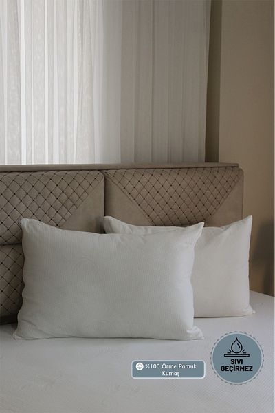 Nanteks 2 Pieces of Pillow Mattresses - 100% Cotton, Liquid-Proof Fabric