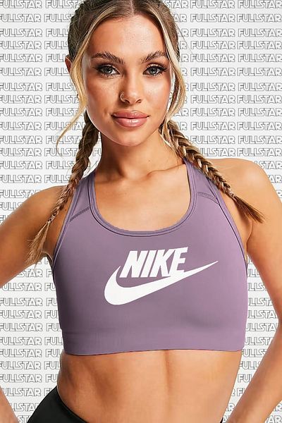 Nike Training Futura Medium Support Sports Purple Bra Bustier Γυναικείο Αθλητικό Σουτιέν Μωβ
