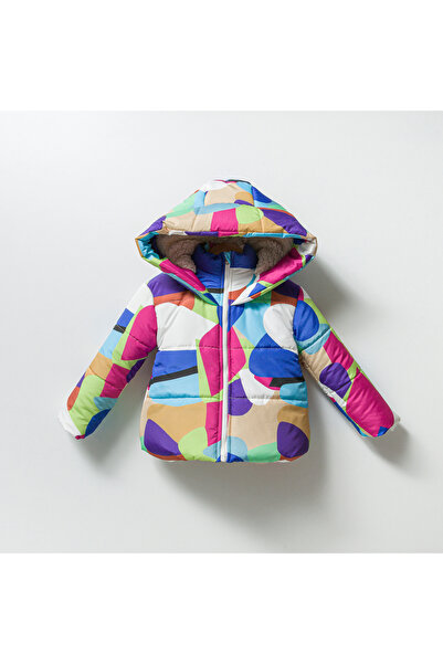 Coolimino Cumino Playfull Girl Blue Ecru Orange Multicolor Children's Coat 2-...