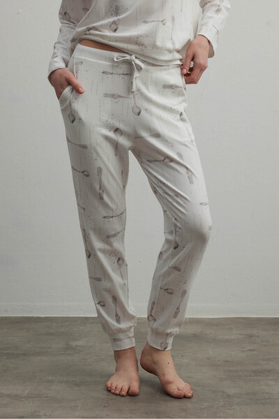 Hays Kadın Pamuklu Cepli Uzun Pijama Altı