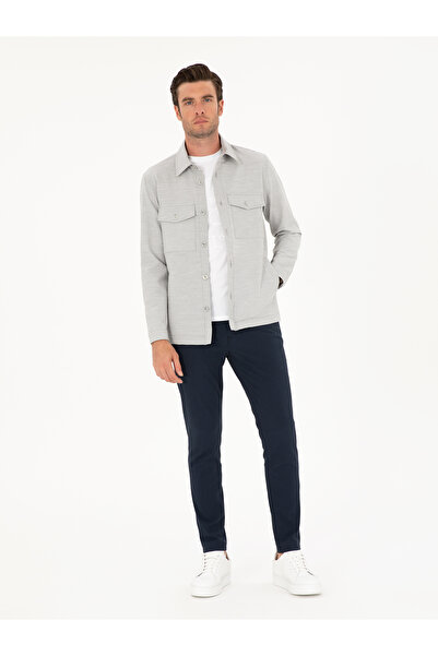 Cacharel Gri Slim Fit Ceket Gömlek 50288987-VR024