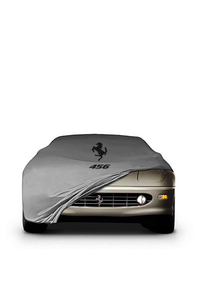ULTRASHOP FERRARI 456 (1993-2003) قماش قطني ممشط رمادي - مشمع جراج متوافق مقاوم للغبار
