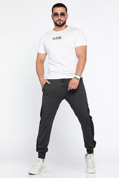 MİSHAR İTALİA Ανθρακί Μαύρο Πόδι Ριμπ Jogger Φούτερ
