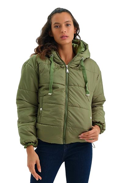 Rodi Women's Puffer Jacket Short Hooded Ds22Kb 025117