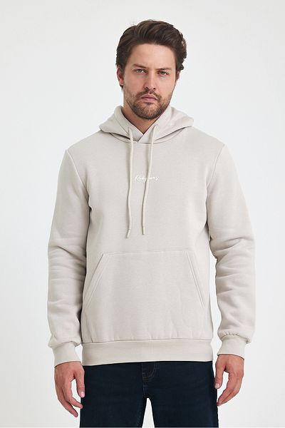 Rodi 5281 Model - 3 String Hooded and Printed Pocket Sweatshirt