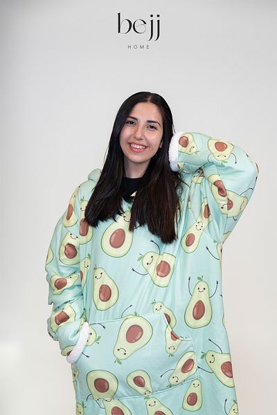 ECEMRE Wearable Tv Blanket Digital Print - Oversized Sweatshirt & Hoodie & Poncho & Fleece