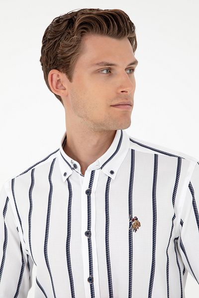 U.S. Polo Assn. Férfi sötétkék hosszú ujjú ing 50292089 -VR033