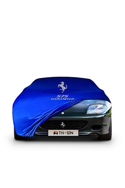 ULTRASHOP FERRARI 575 M MARANELLO - مشمع جراج قطني أزرق، متوافق مع الغبار
