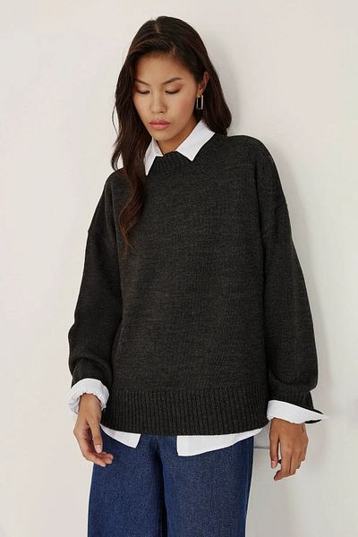 Hiccup Pulover de tricotaj Relax Fit cu decolteu