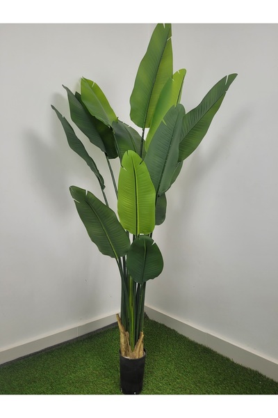 Ekodoğa Yapay Çiçek Muz Ağacı 170 cm 13 Dallı  Yapay Ağaç Salon İç Mekan Bitkisi Büyük