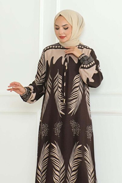 SGS Φόρεμα βισκόζης με δέσιμο στο λαιμό ΚΑΦΕ