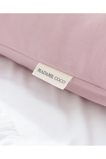 Madame Coco Manon %100 Pamuk Ranforce 2'li Düz Yastık Kılıfı Seti - Gül Kurusu