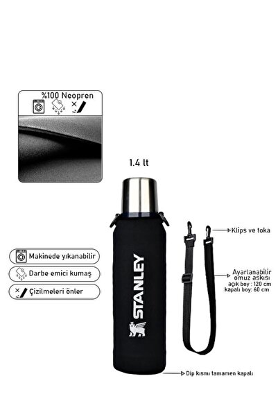 Stanley Safir Neopren Termos Kılıfı Omuz Askılı 1.4 Lt Klasik