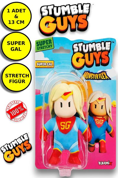 TOYFEST شخصية قابلة للتمدد Super Gal Stumble Guys