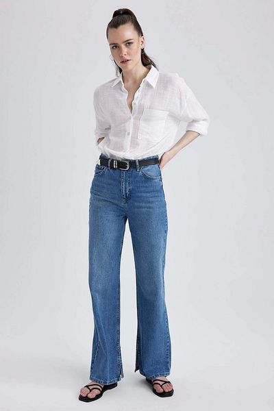 DeFacto A3469 Anii 90 Pantaloni de jeans cu picior lat