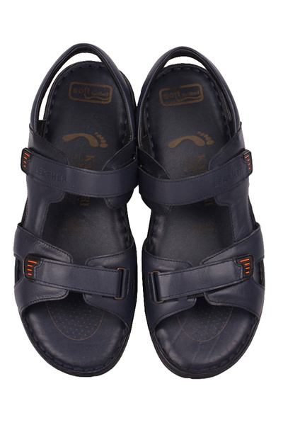 Fitbas 850186 425 Чоловічі сині сандалі з натуральної шкіри великого розміру